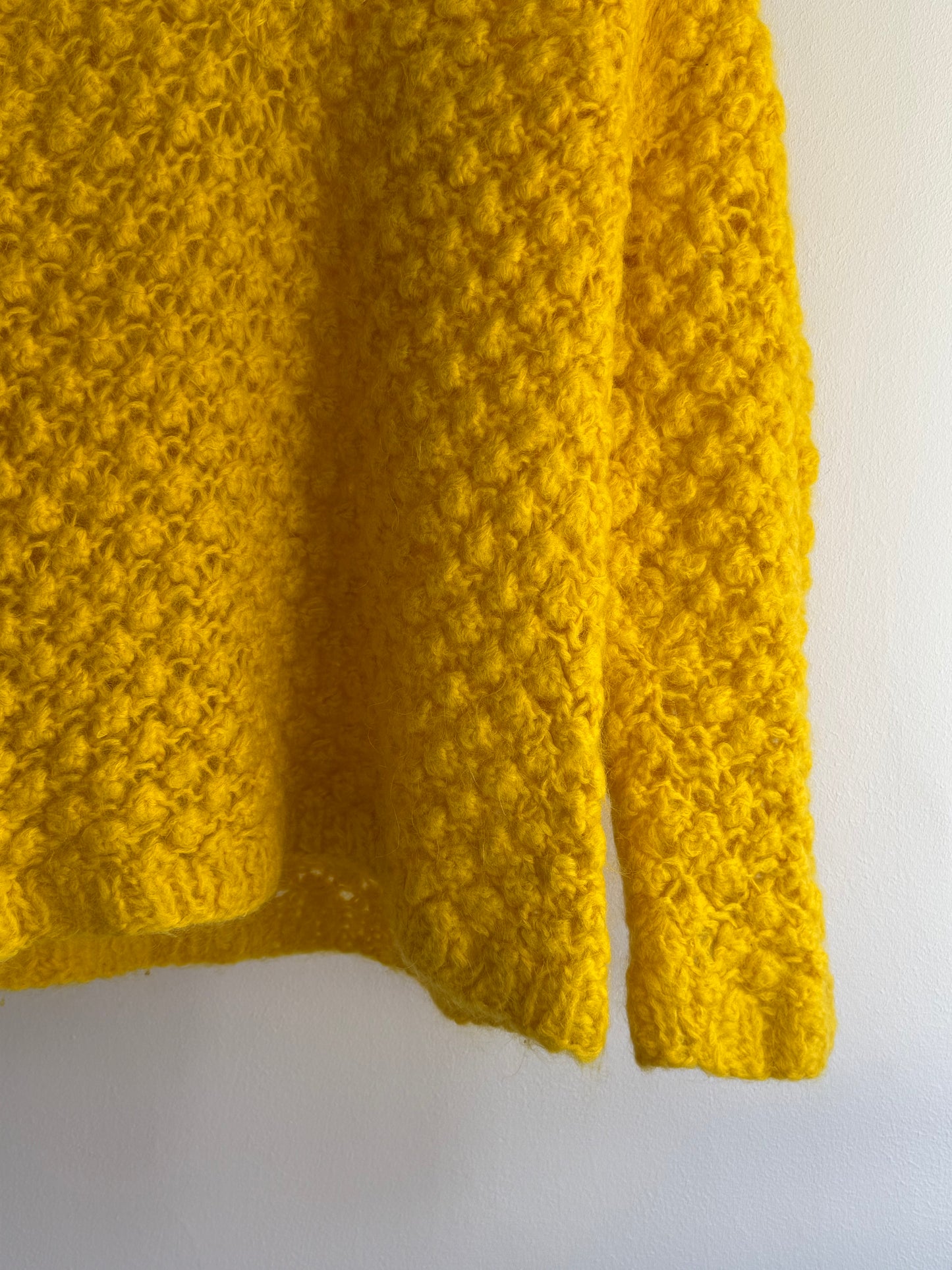 Rare Vintage Yellow Wool and Mohair Knit
