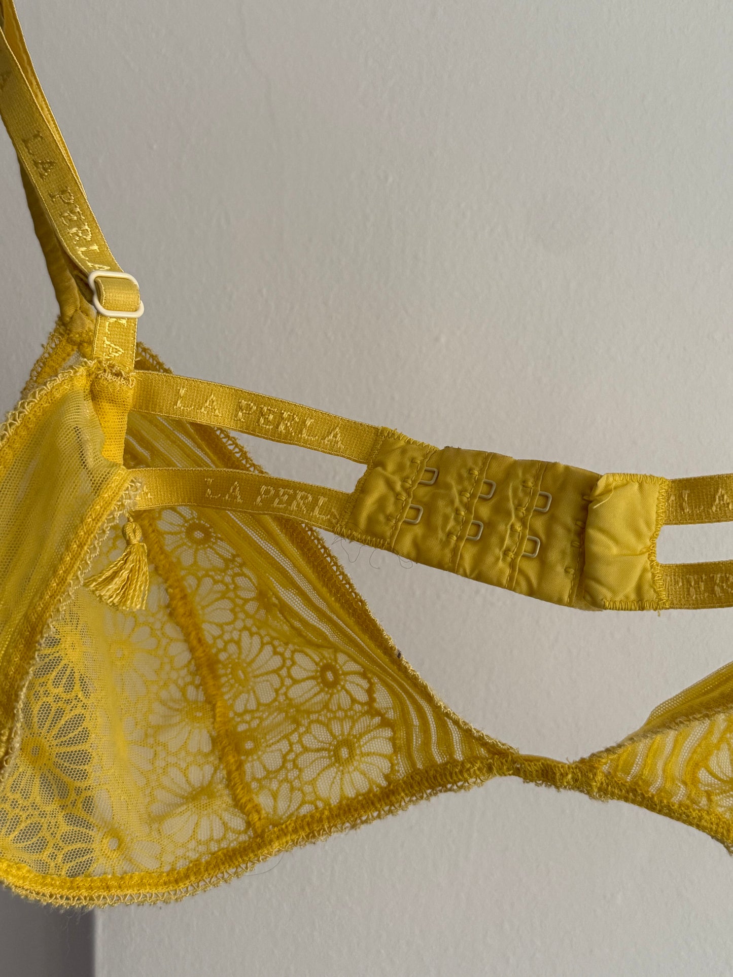 Vintage La Perla Yellow Lace Soft Bra