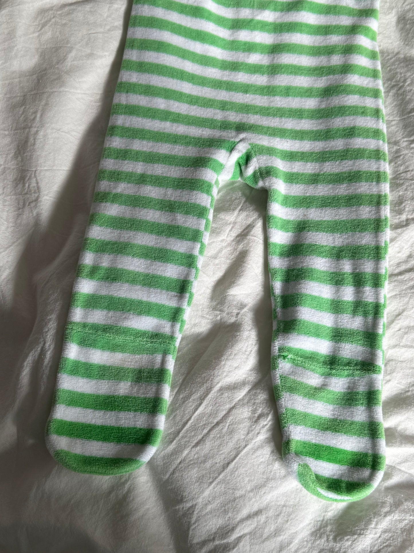 Vintage 1960s Striped Baby Romber with a Small Dog Motif