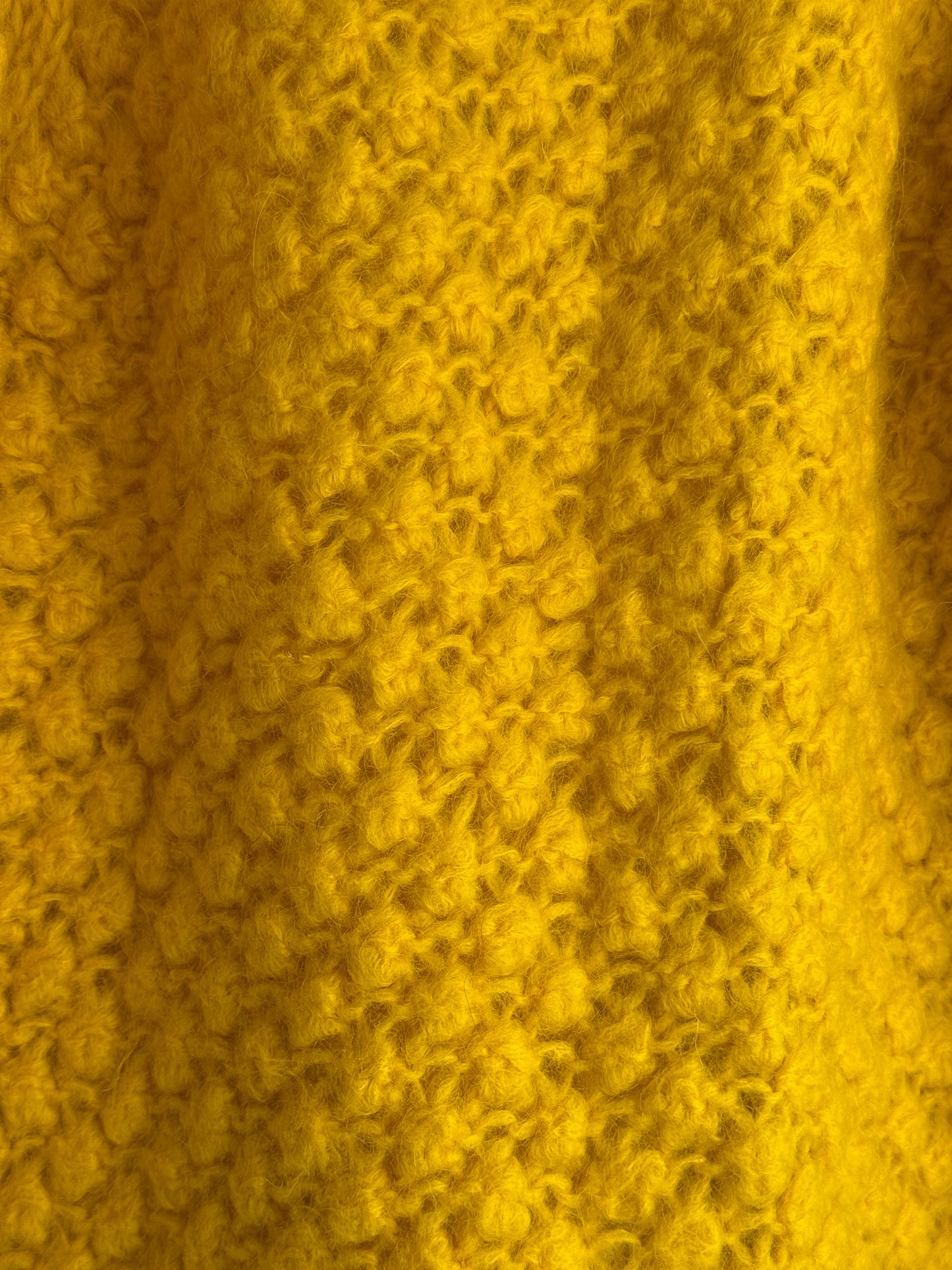Rare Vintage Yellow Wool and Mohair Knit