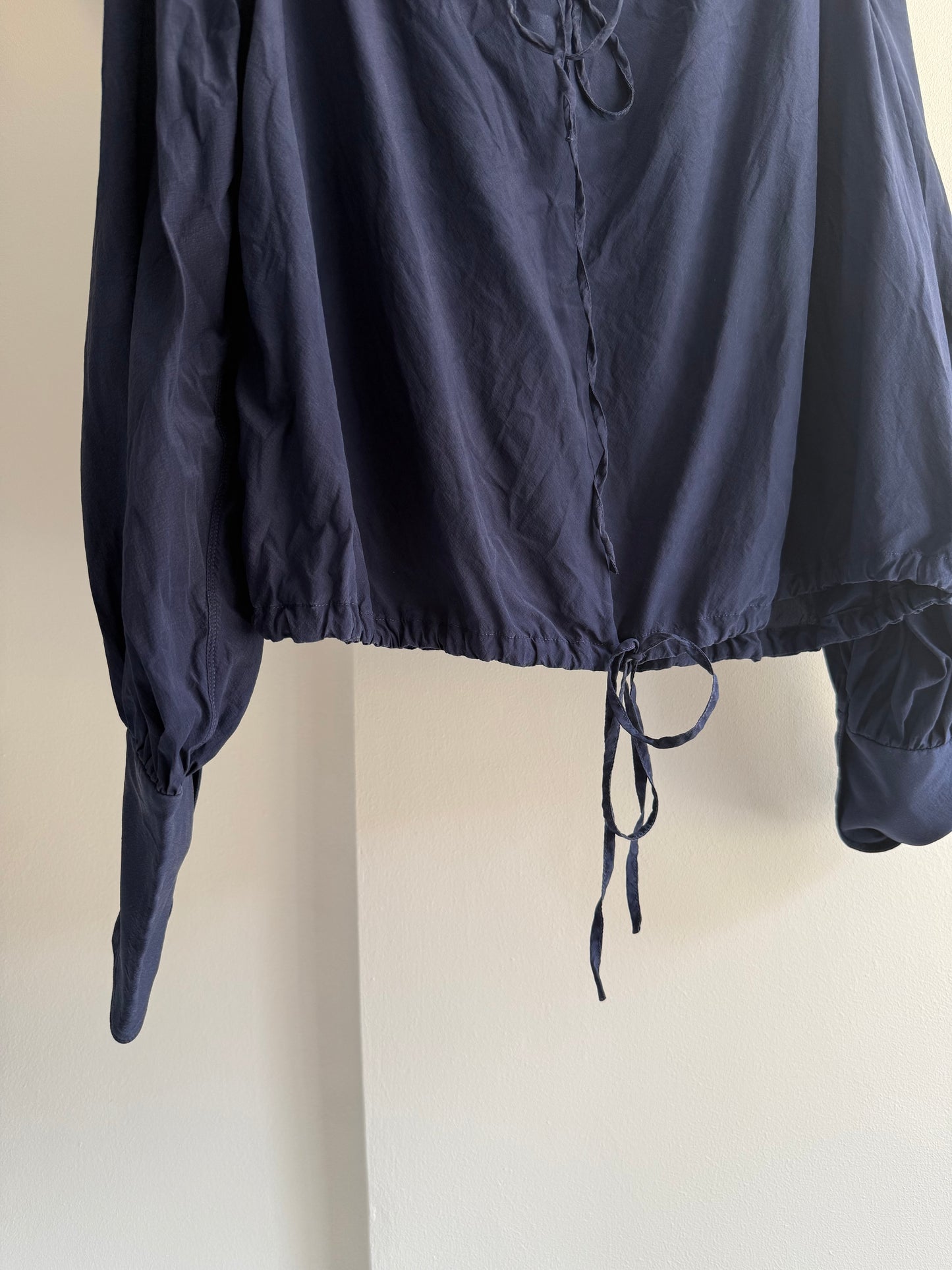 Vintage Yves Saint Laurent Navy Silk Top