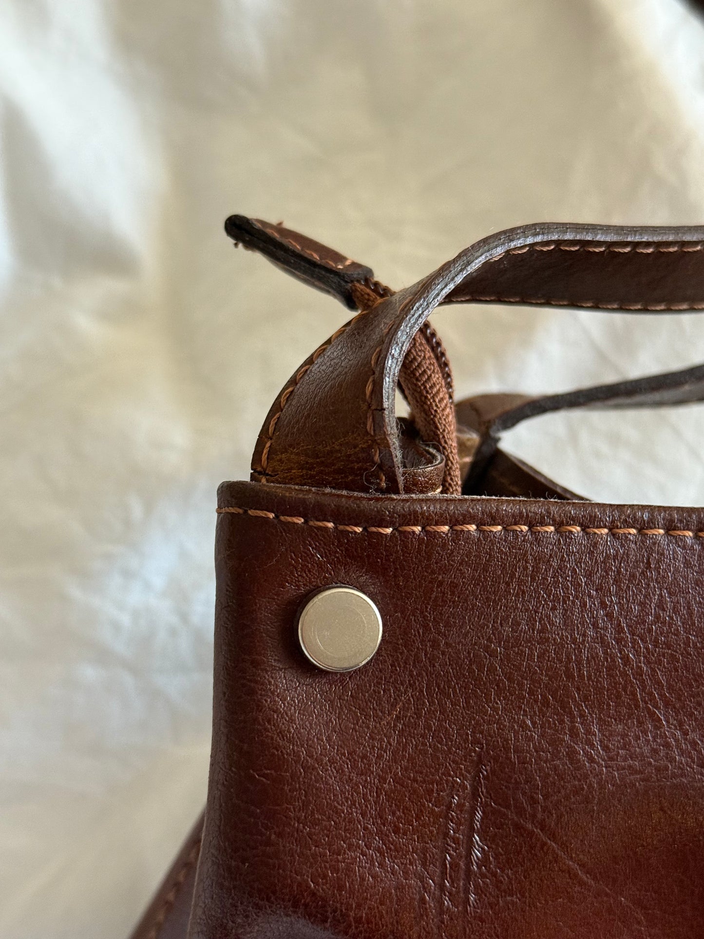 Vintage 90s Leopard Pony Hair Leather Shoulder Bag