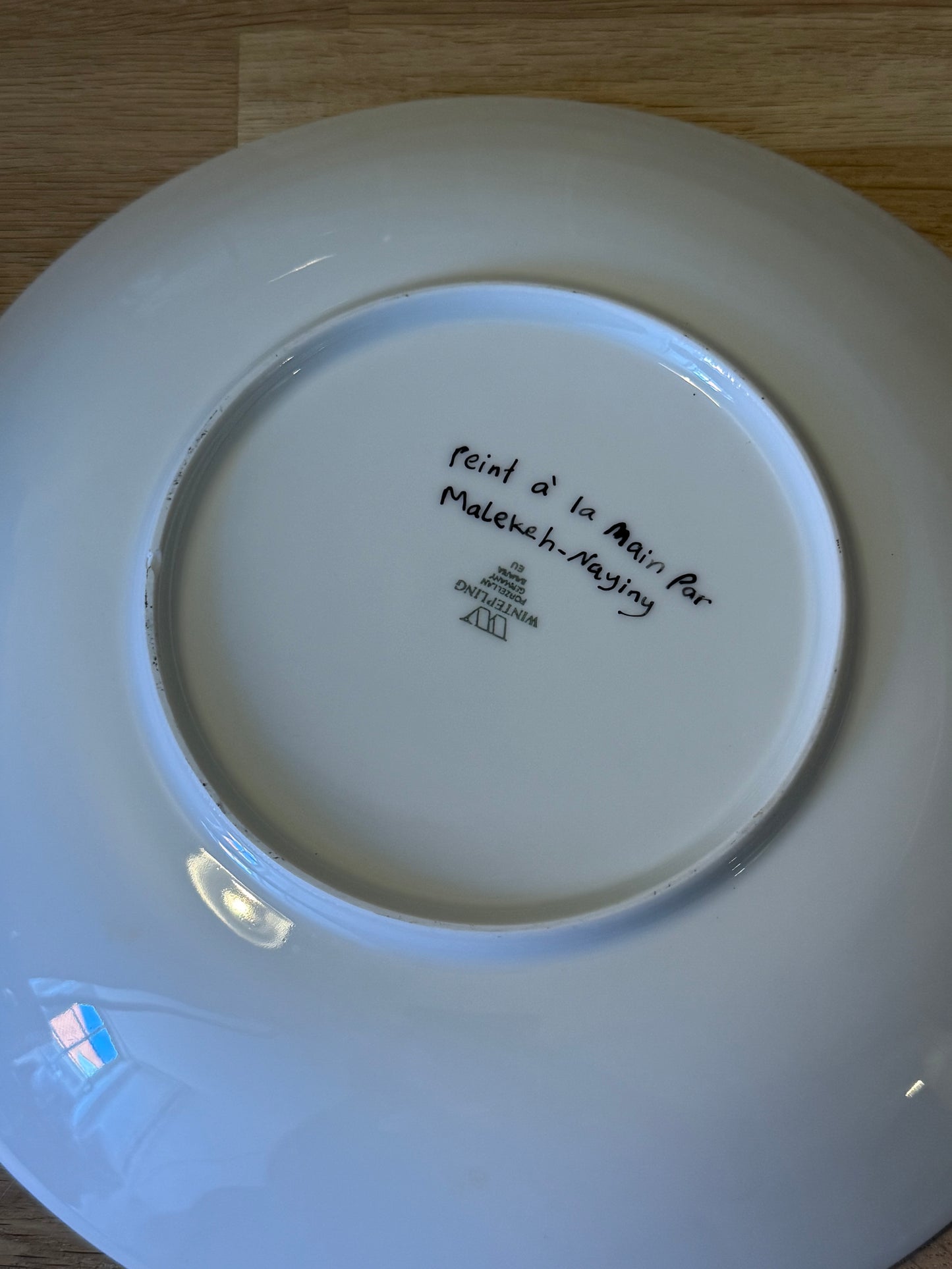Vintage Wivitelling Hand Painted Porcelain Portrait Plate