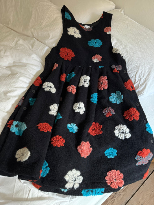 Kurt Lyle Wool A-line Flower Dress