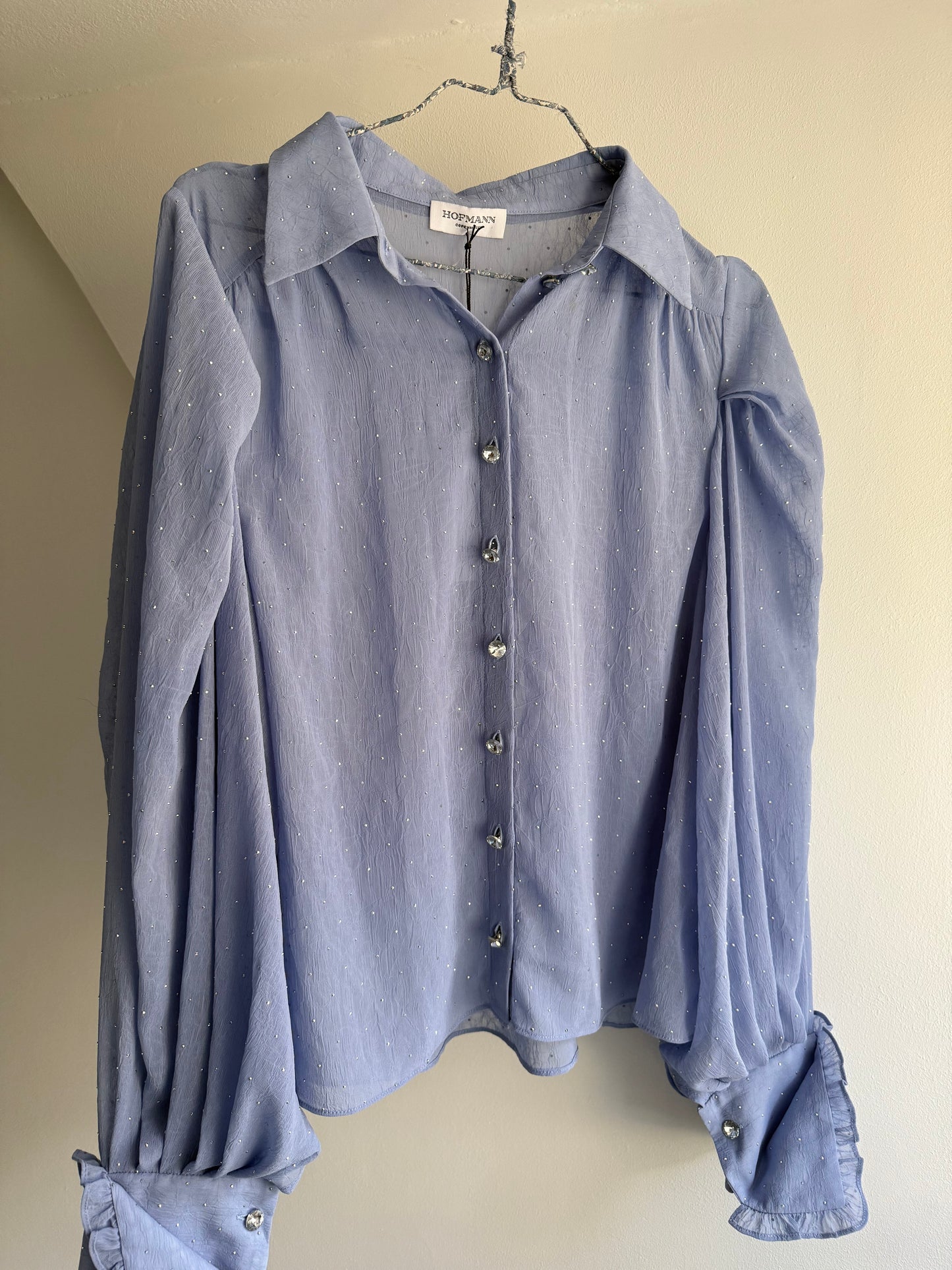 Hofmann Skyblue Blouse with Shimmer