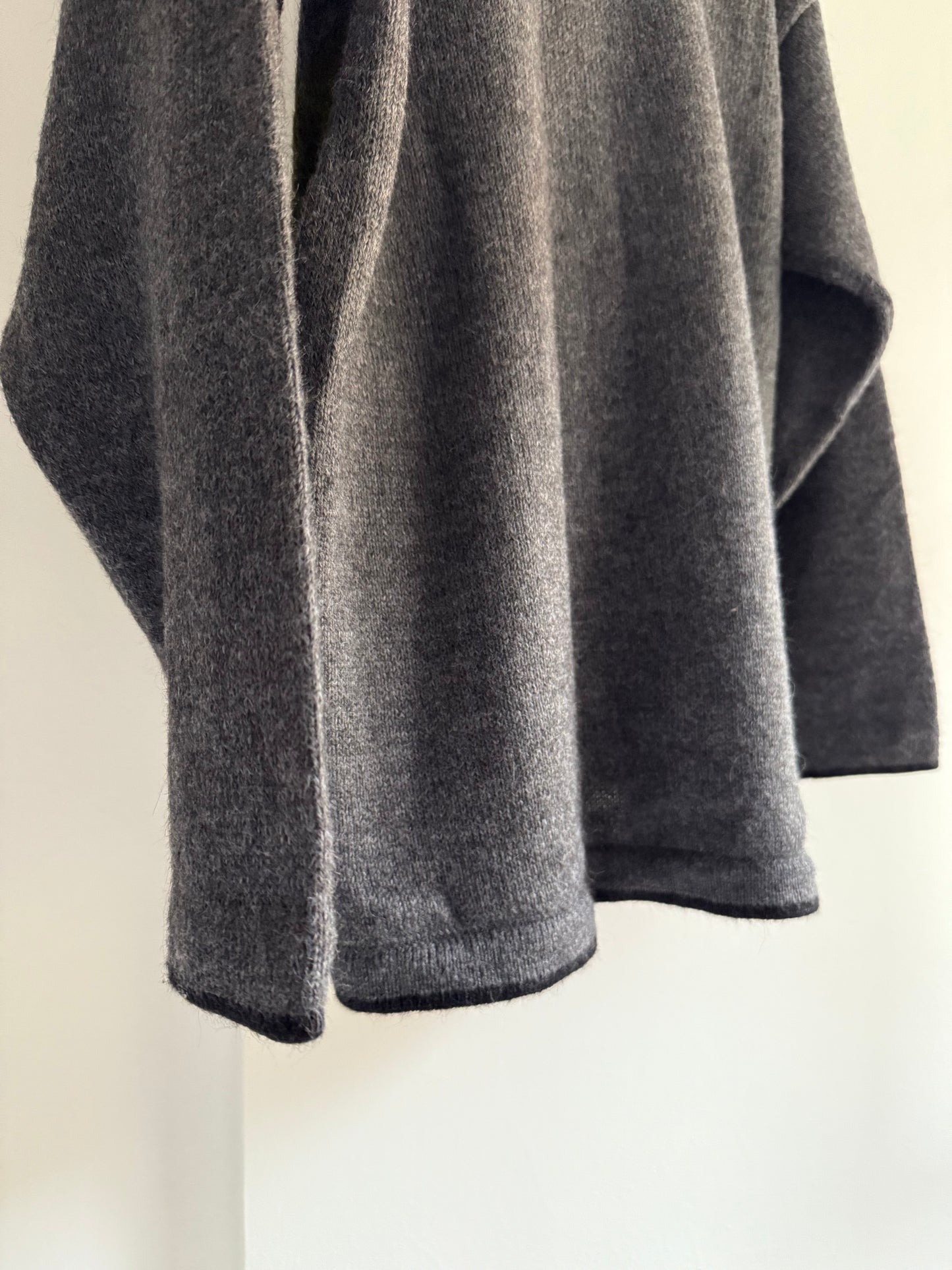 Vintage Alpaca Peru Sweater with Church Pattern