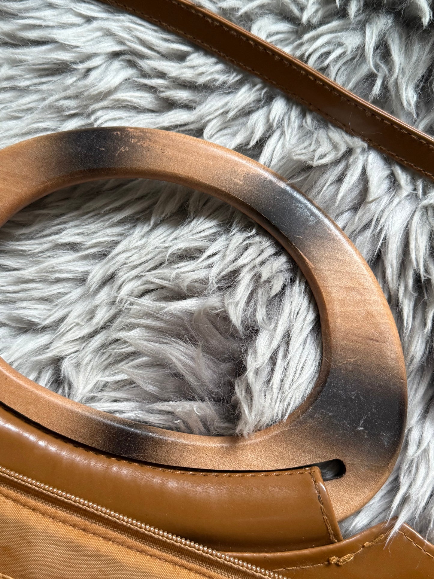 Vintage Bag and Matching Wallet with Flower Attachment