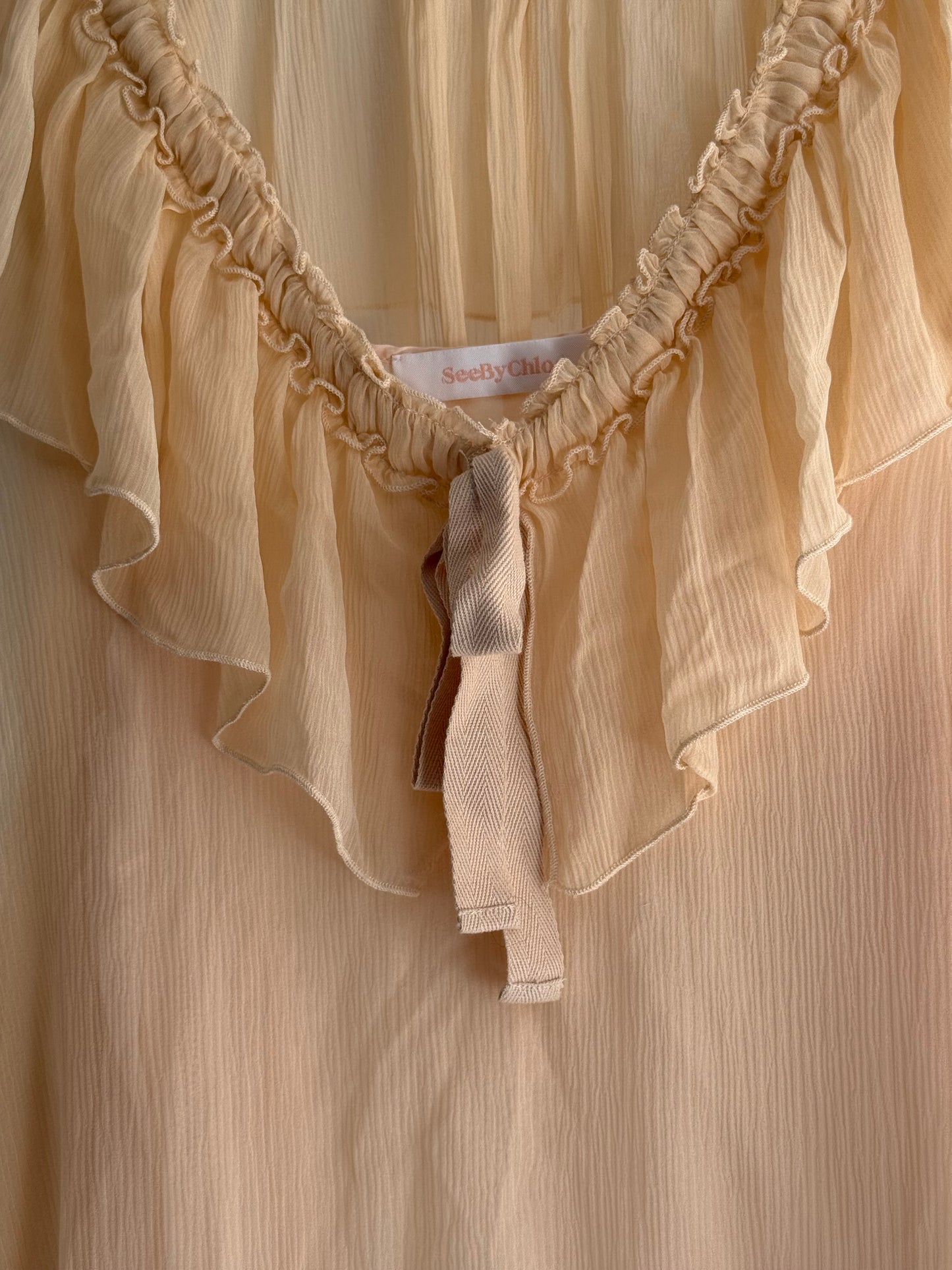Vintage See by Chloé Silk Ruffle Blouse