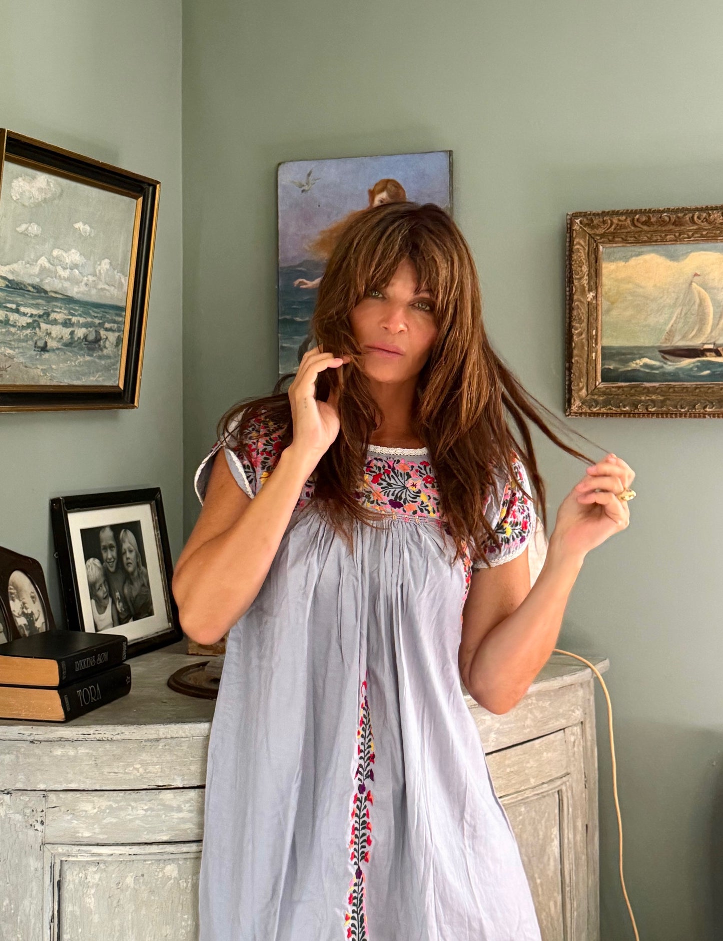 Vintage PAUL & JOE Embroidered Floral Dress