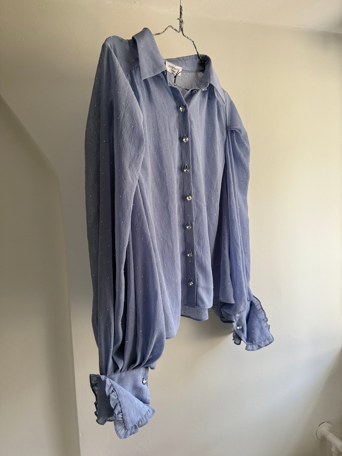 Hofmann Skyblue Blouse with Shimmer