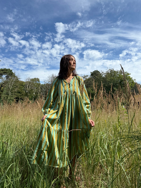 Matta Striped A-Line Maxi Dress