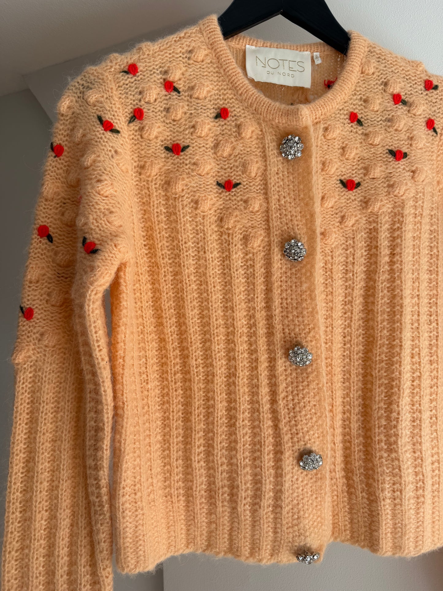 Notes du Nord Flower Embroidered Cardigan