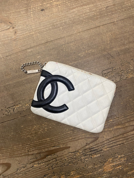 Chanel Cambon Line CC Leather Clutch