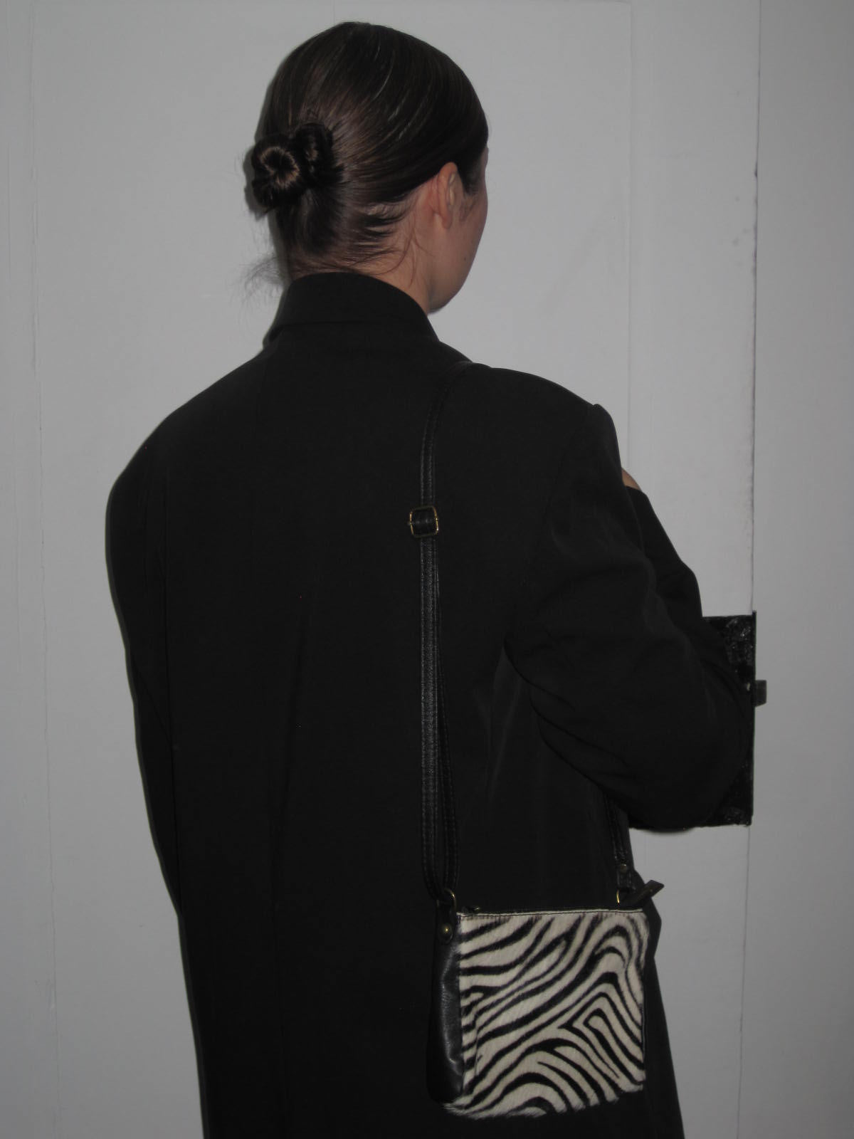 Vintage Rare Zebra Print Calf Hair Crossbody Bag