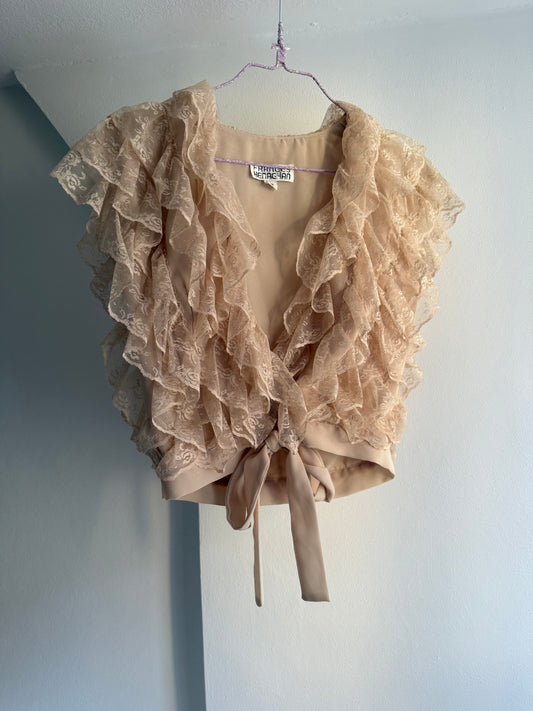 Vintage Lace Ruffled Top