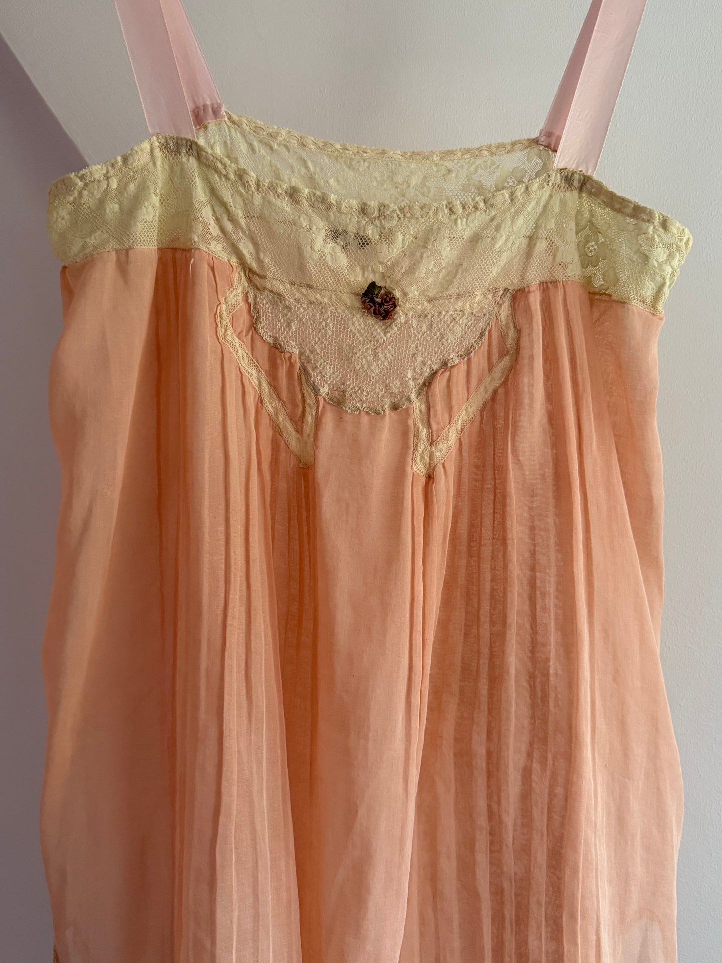 Vintage Long Top with Small Flower Attached