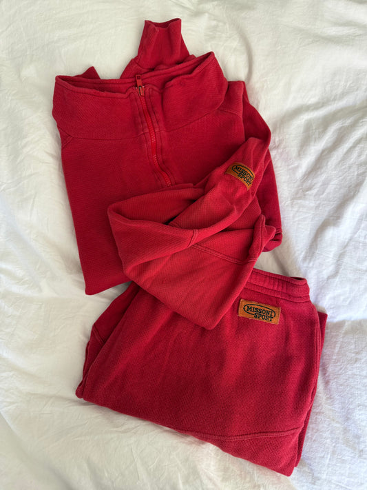 Vintage Missoni Sport Red Matching Tracksuit