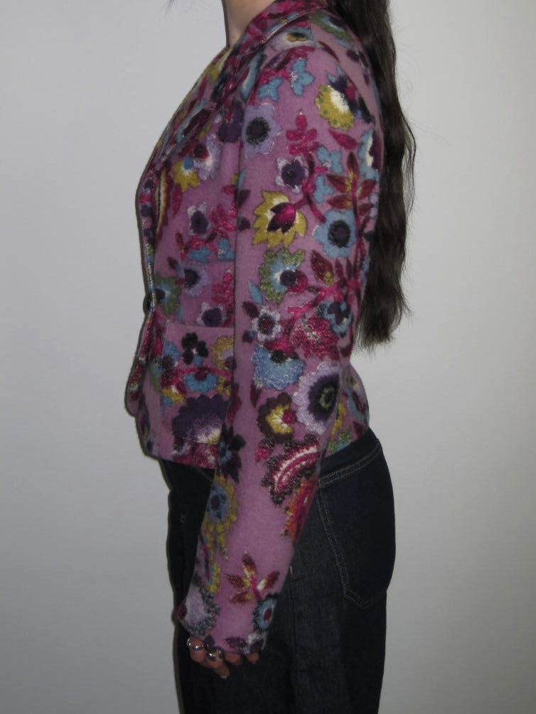Vintage Rare Ungaro Paris Blazer with Flower Motif