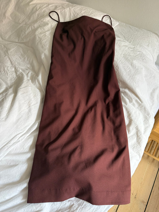 BHLDN Burgundy Mini Dress with Open Back