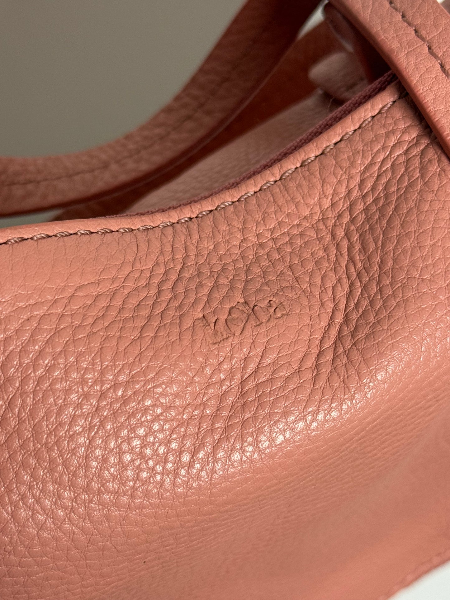 Kooba Blush Soft Leather Shoulder Bag with Multi Zip Pockets and Adjustable Strap