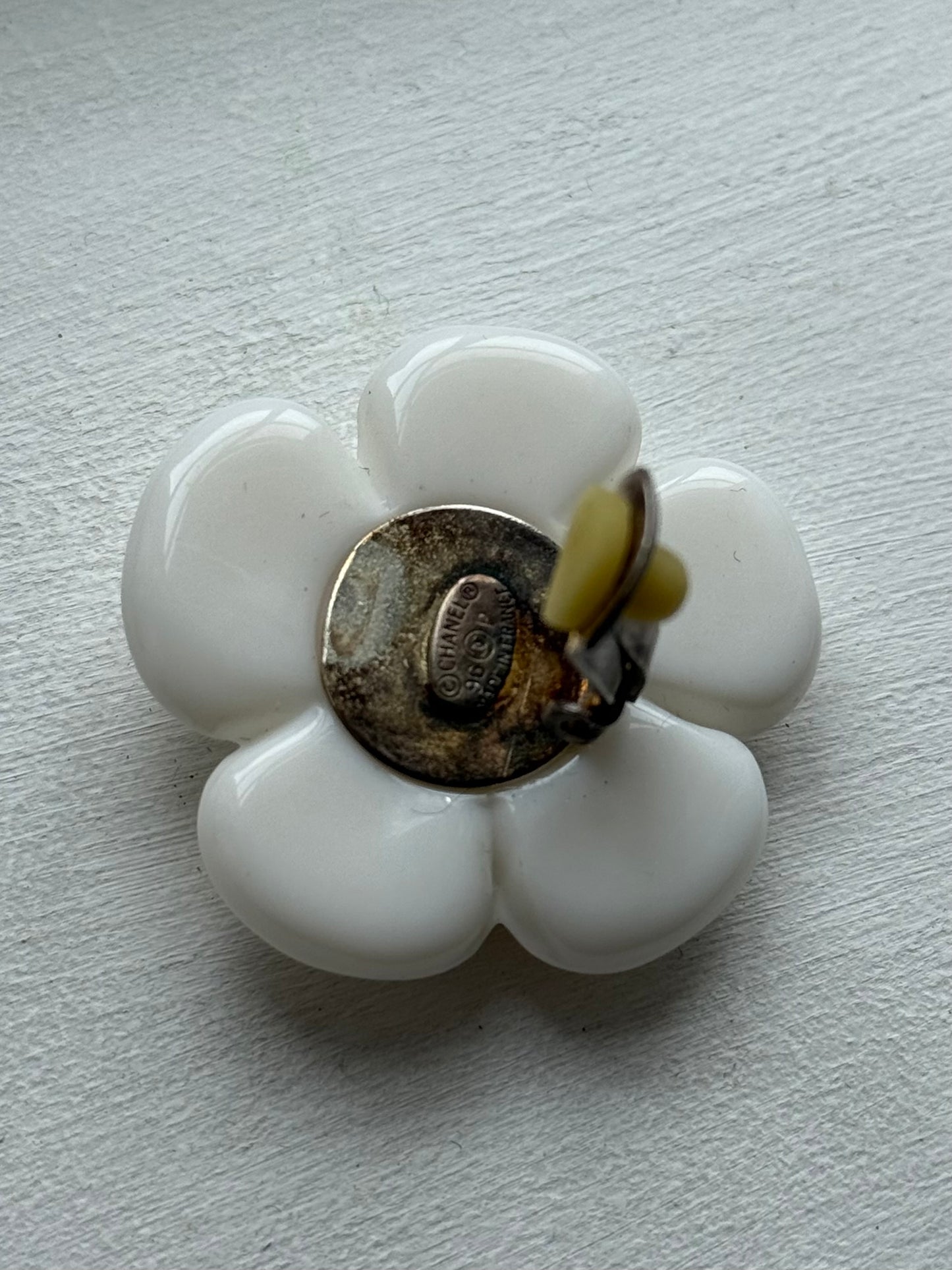 Vintage Chanel Camellia Clip Earrings