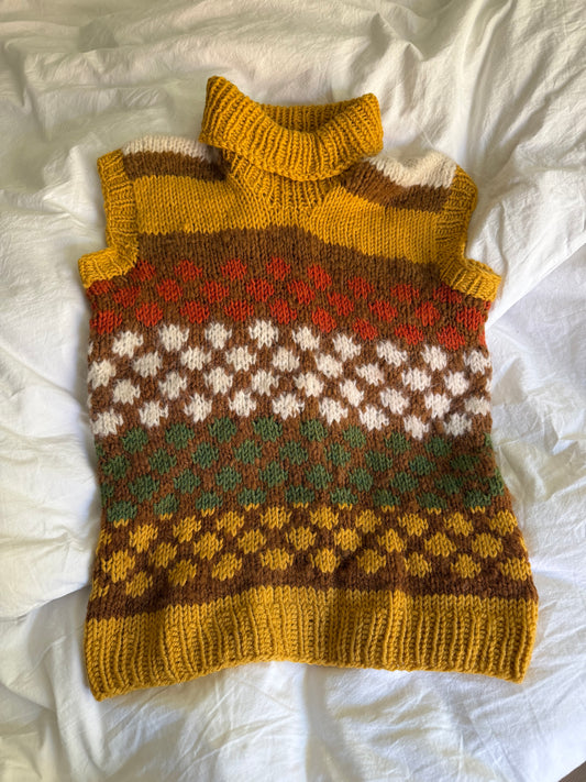 Rare Vintage Autumn Turtleneck Vest