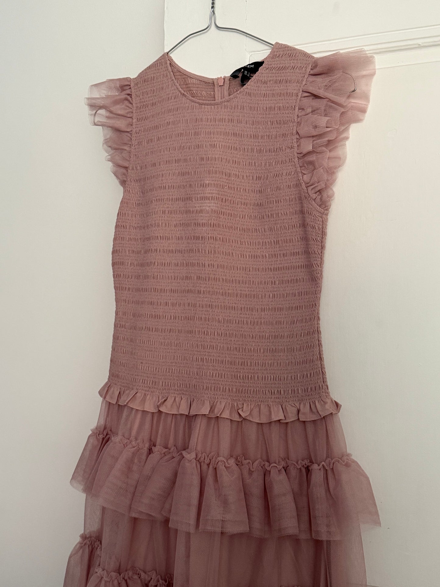 ME+EM Ethereal Tulle Shirred Maxi Dress