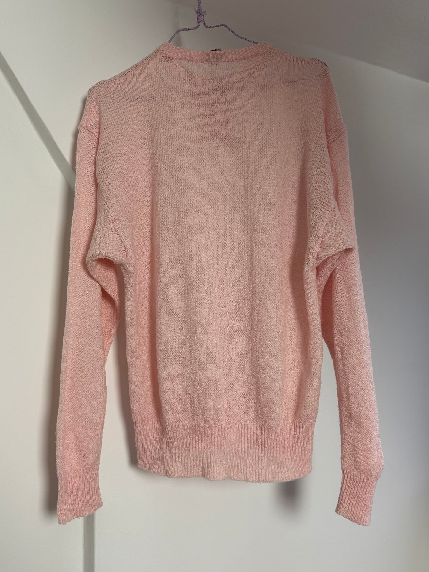 Vintage Pink Henley Knit