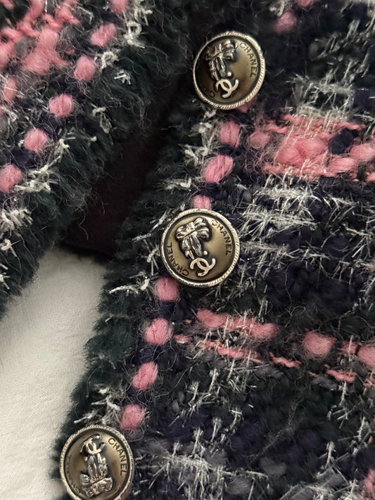 Vintage Chanel Fall 2004 Wool Blend Tweed Vest