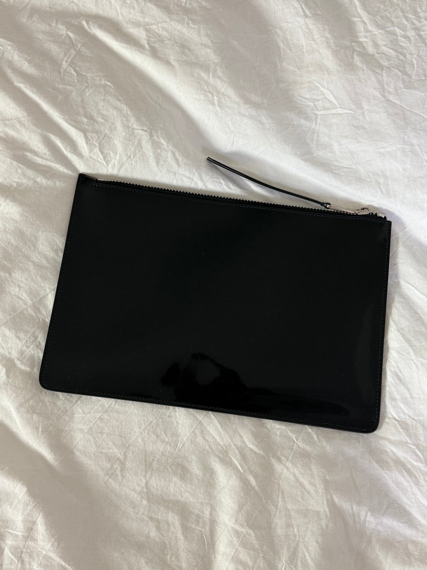 Kim x Dolce Gabbana Black Patent Leather Slim Clutch