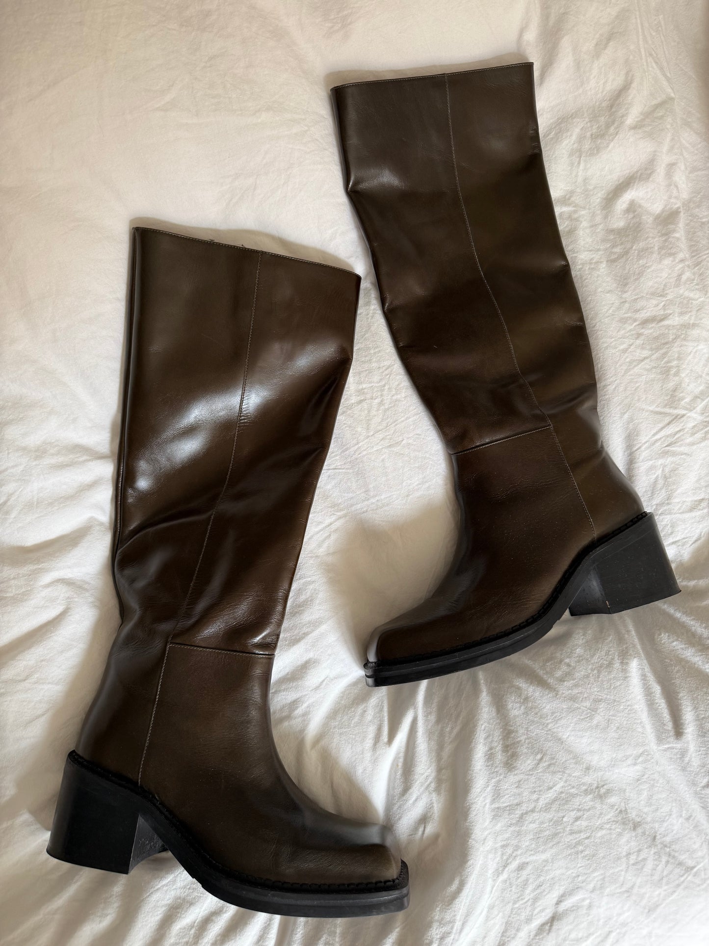 Rabens Saloner Knee High Leather Boots