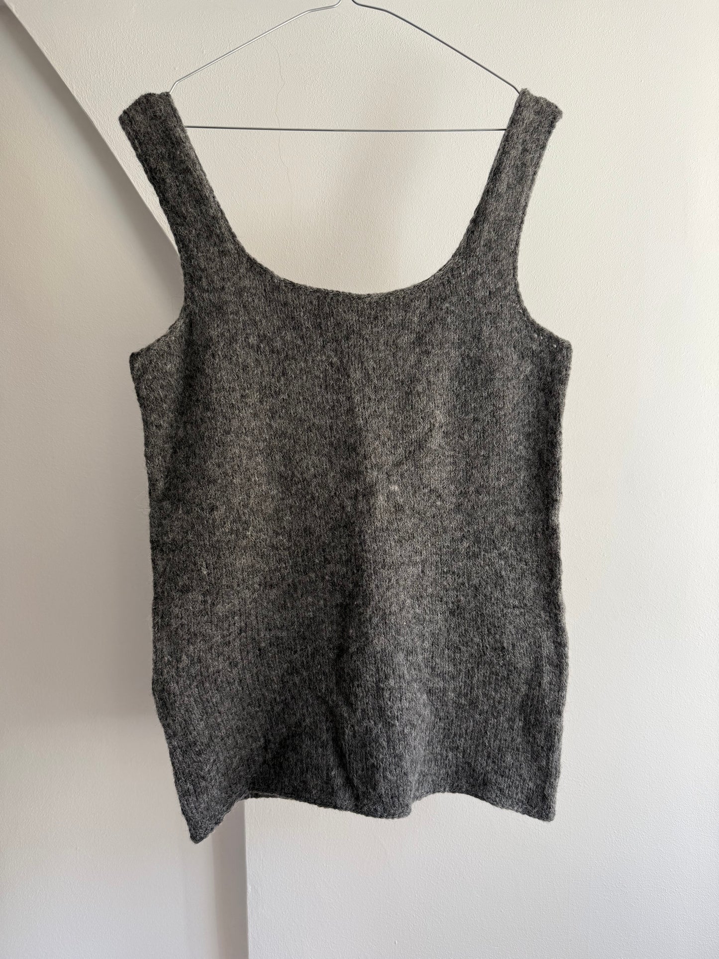 Vintage Grey Knit Tank Top