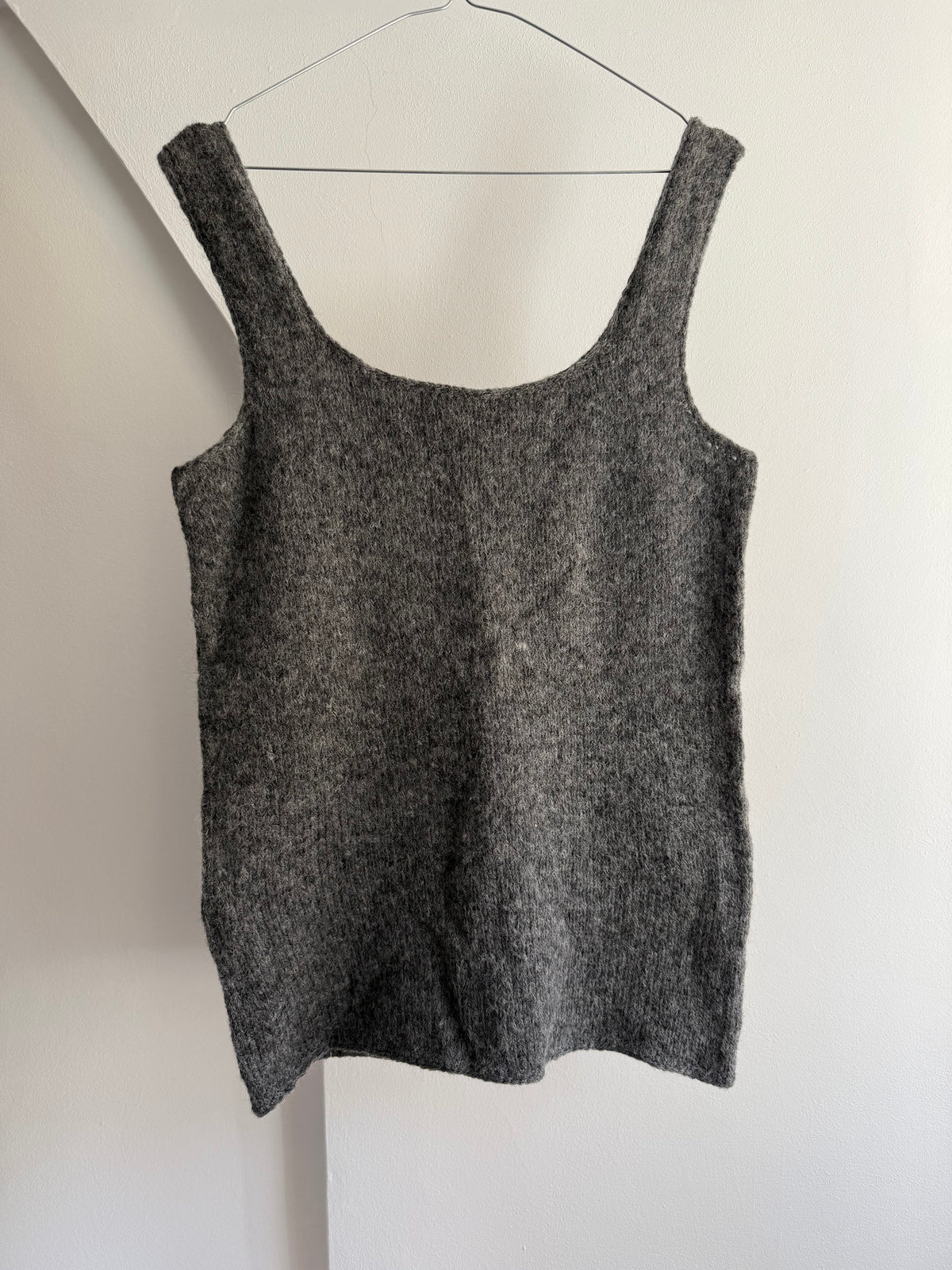 Vintage Grey Knit Tank Top