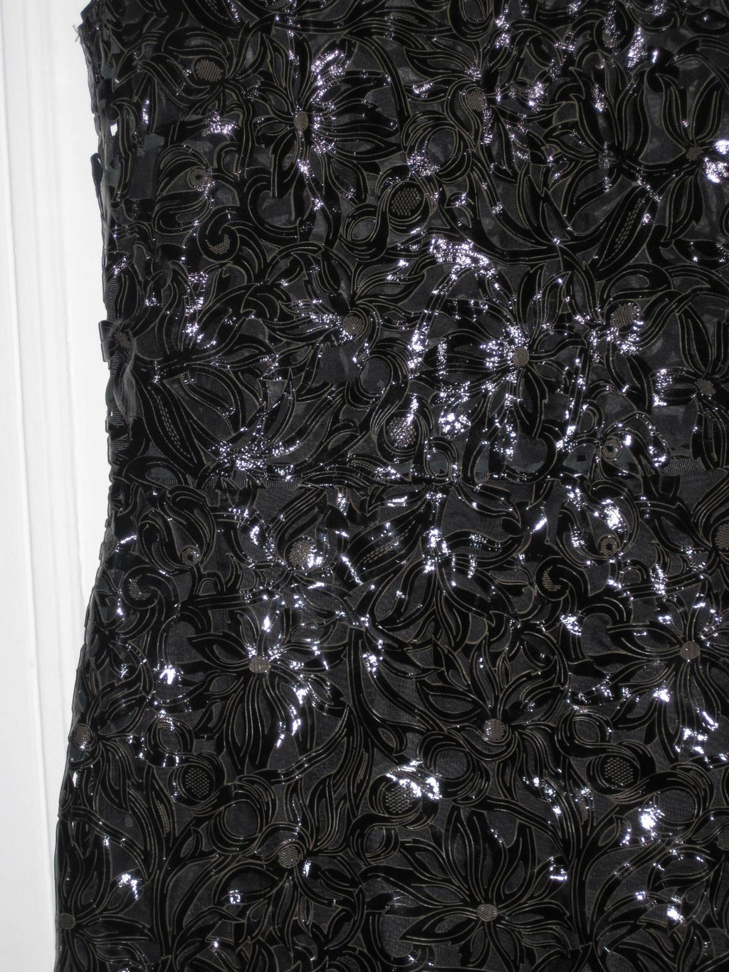 Vintage Britt Sisseck Leather and Silk Dress in Flower Pattern