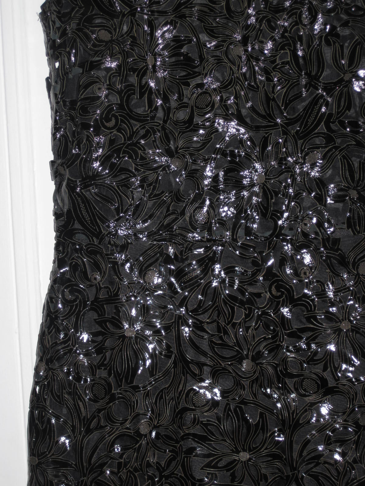 Vintage Britt Sisseck Leather and Silk Dress in Flower Pattern