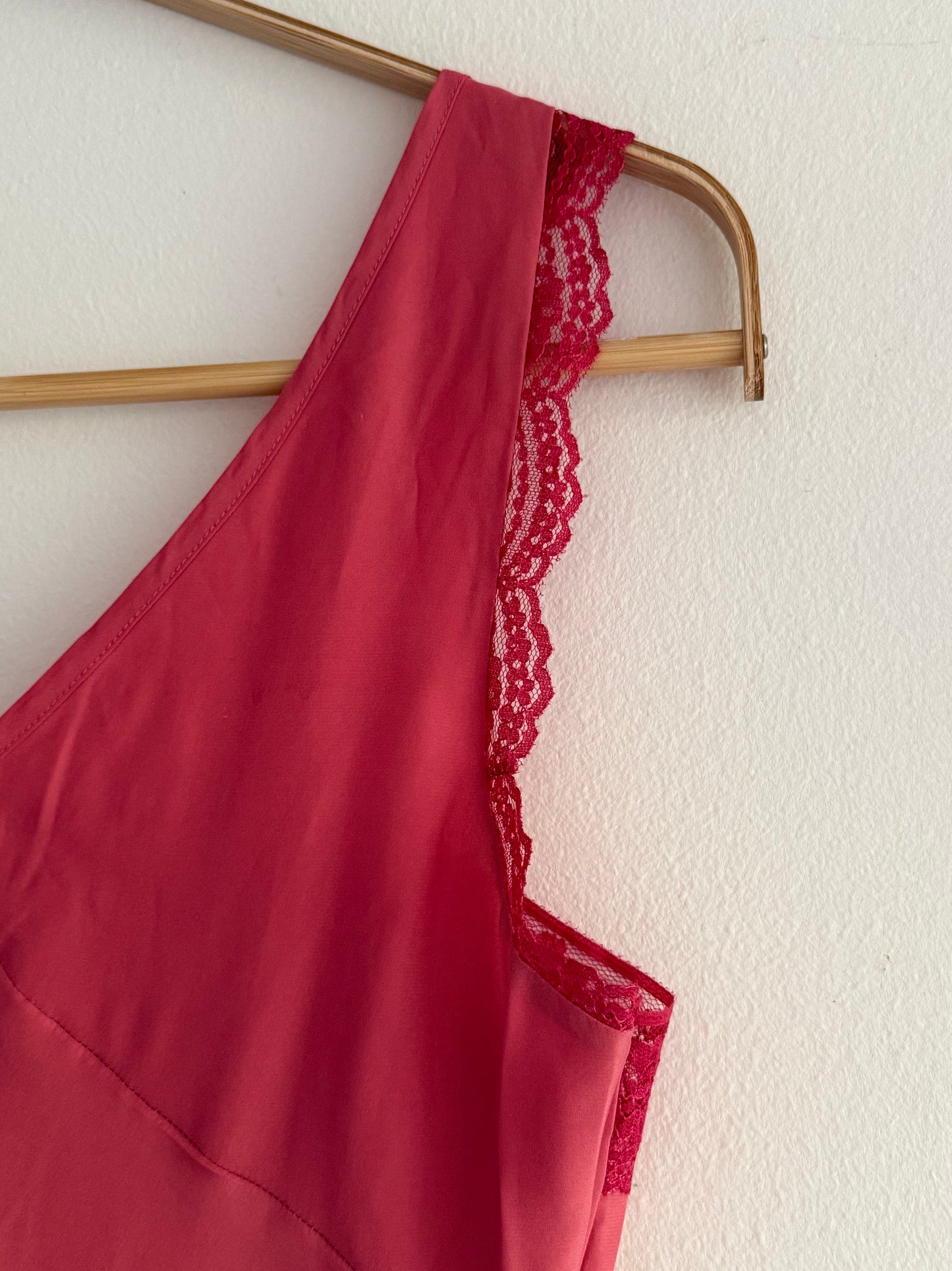 Rouje Pink Maxi Dress with Lace
