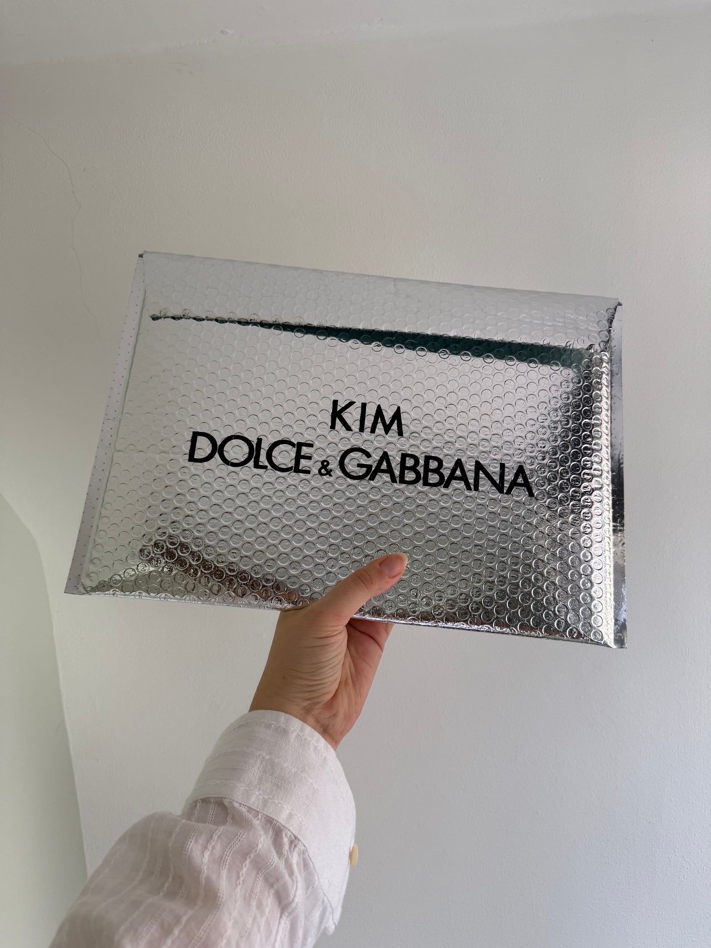 Kim x Dolce Gabbana Black Patent Leather Slim Clutch