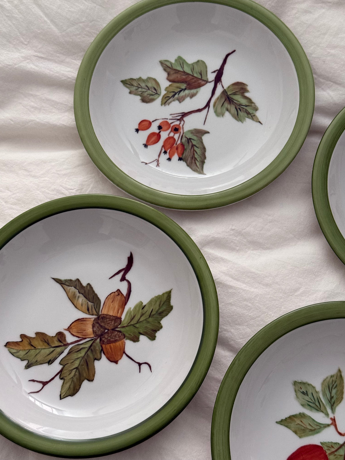Vintage Winterling Bavaria Botanical Plates Set of 4