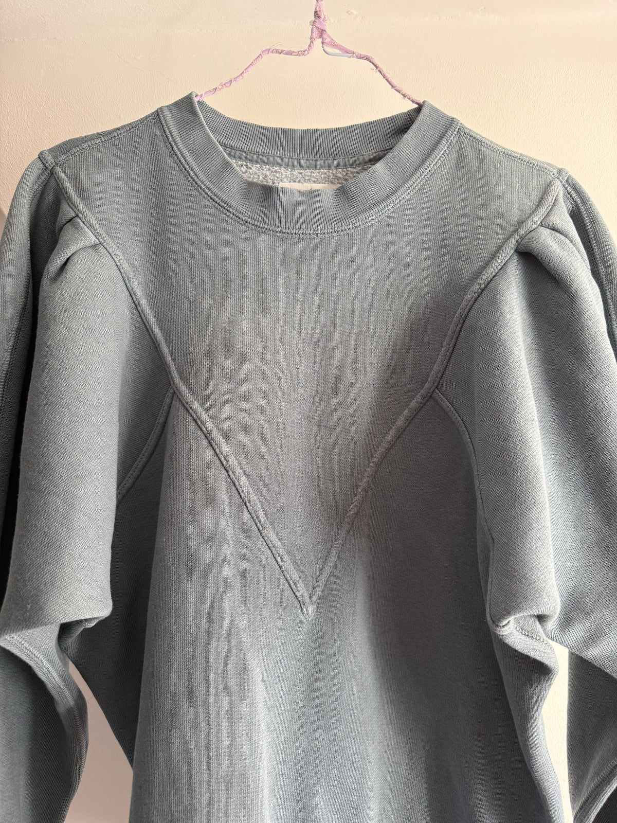 Isabel Marant Étoile Washed Grey-Blue Panel Sweatshirt