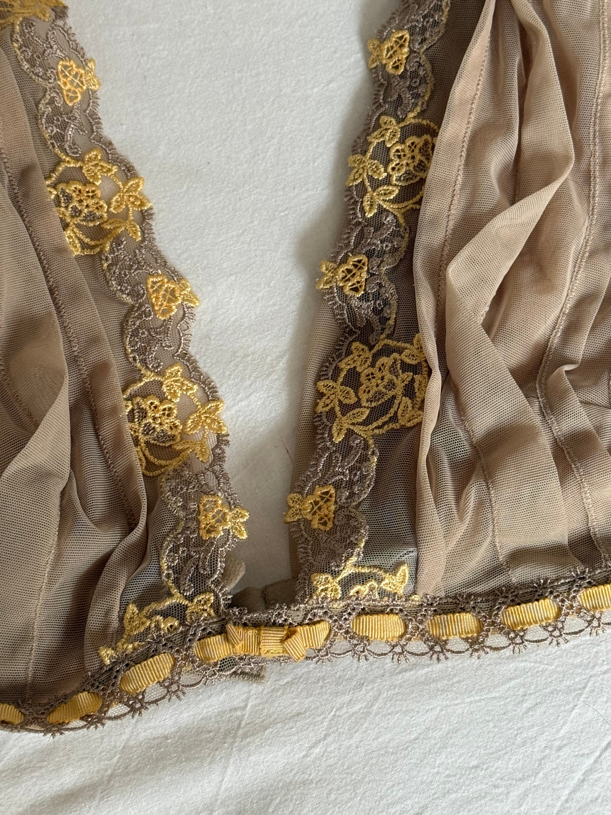 La Perla Lace Bra with Yellow Flowers