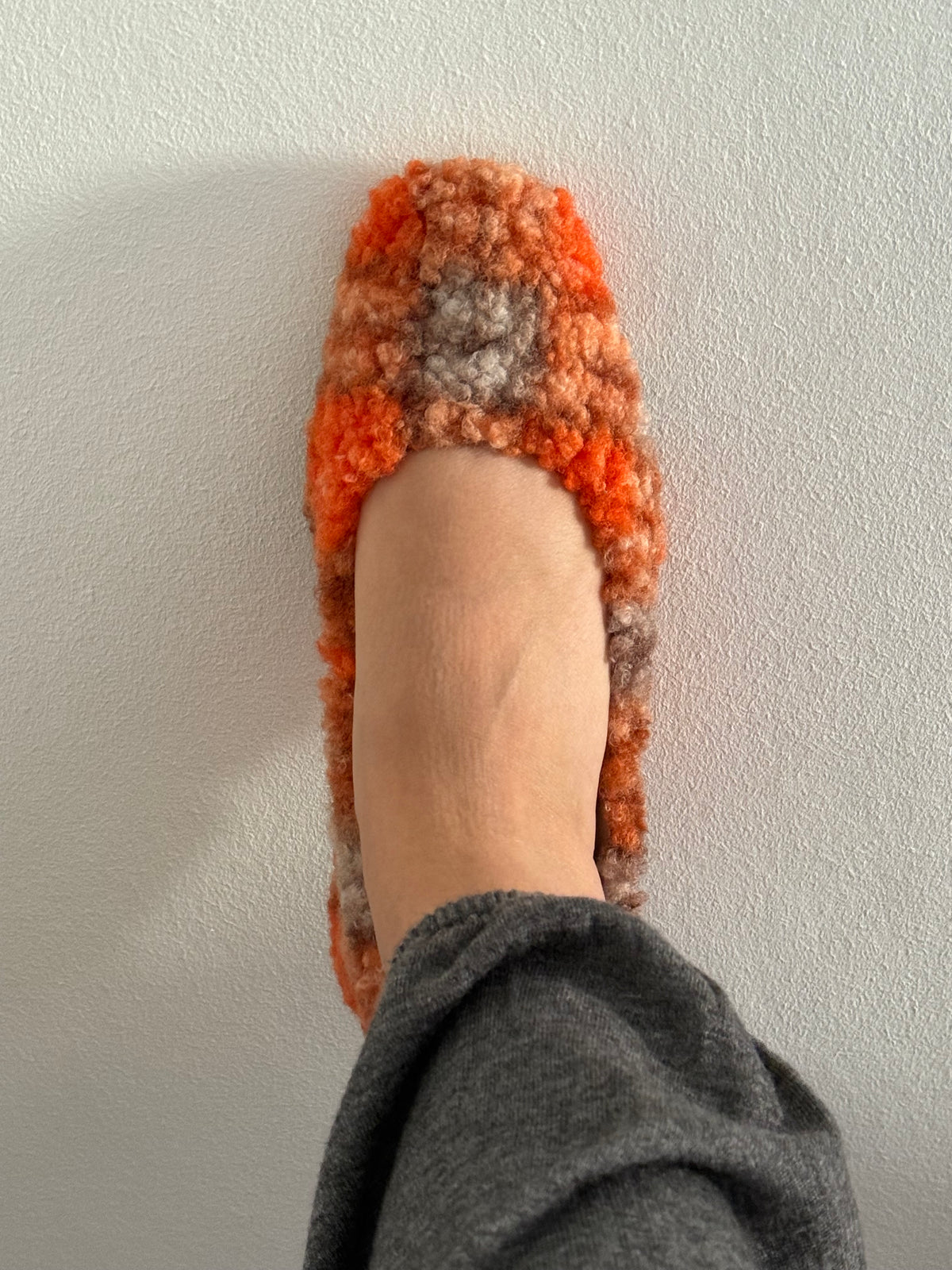 Katy Perry Orange Fluffy Ballet Flats