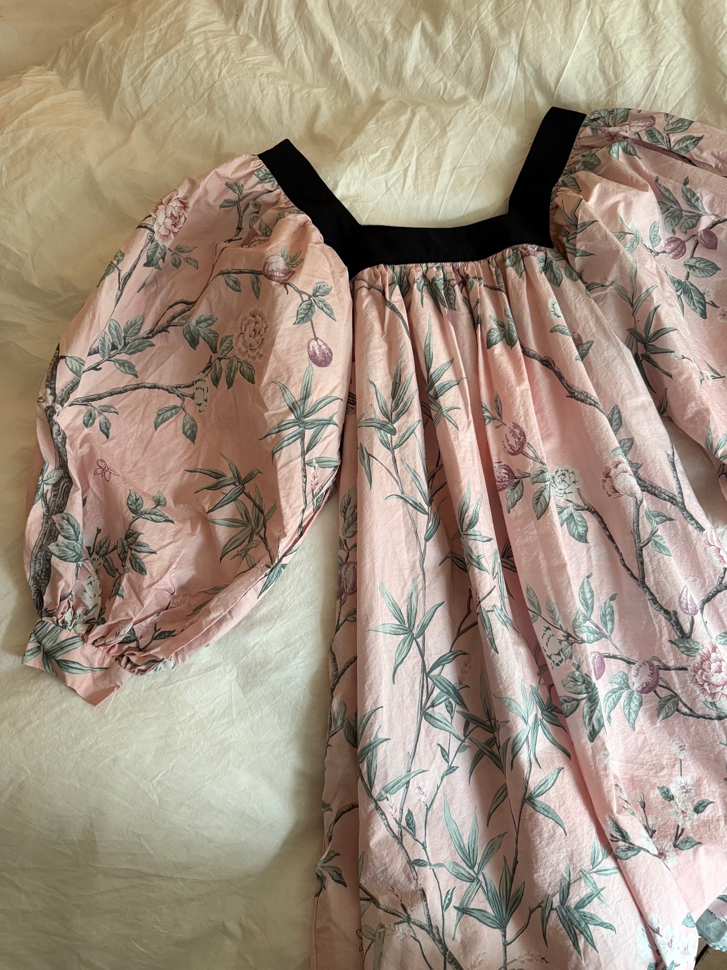 BATSHEVA X LAURA ASHLEY Midi Dress with Flower and Butterfly Pattern