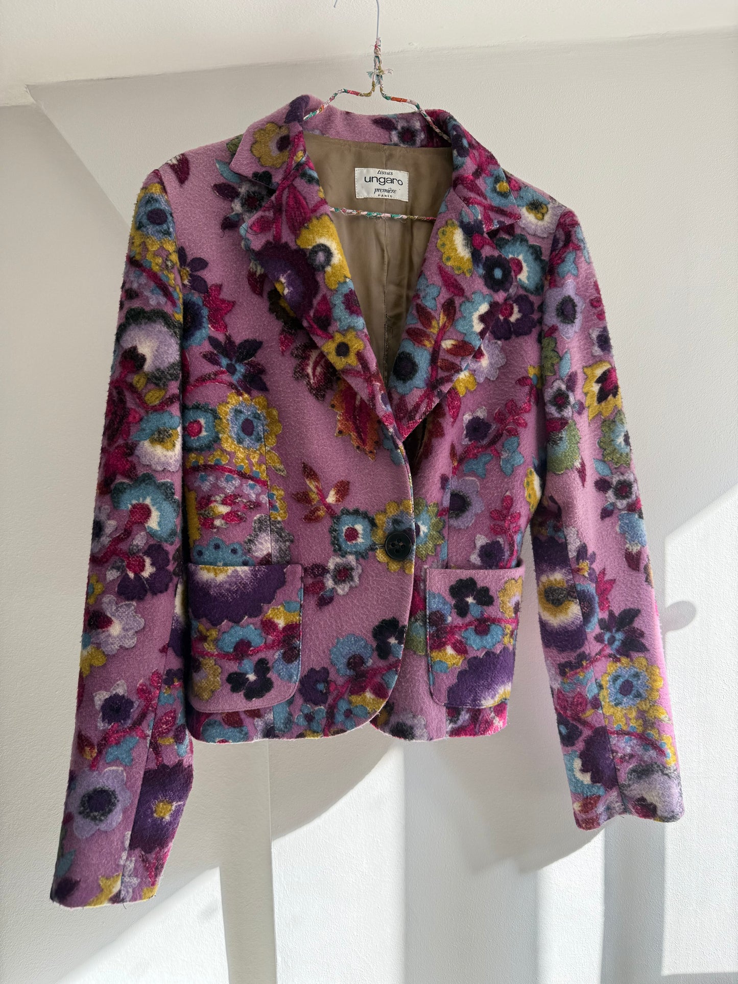 Vintage Rare Ungaro Paris Blazer with Flower Motif