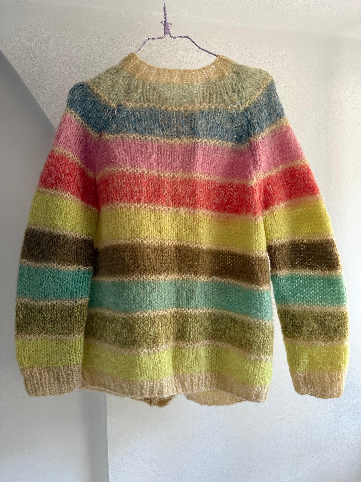 Vintage Multicolored Mohair Blend Cardigan