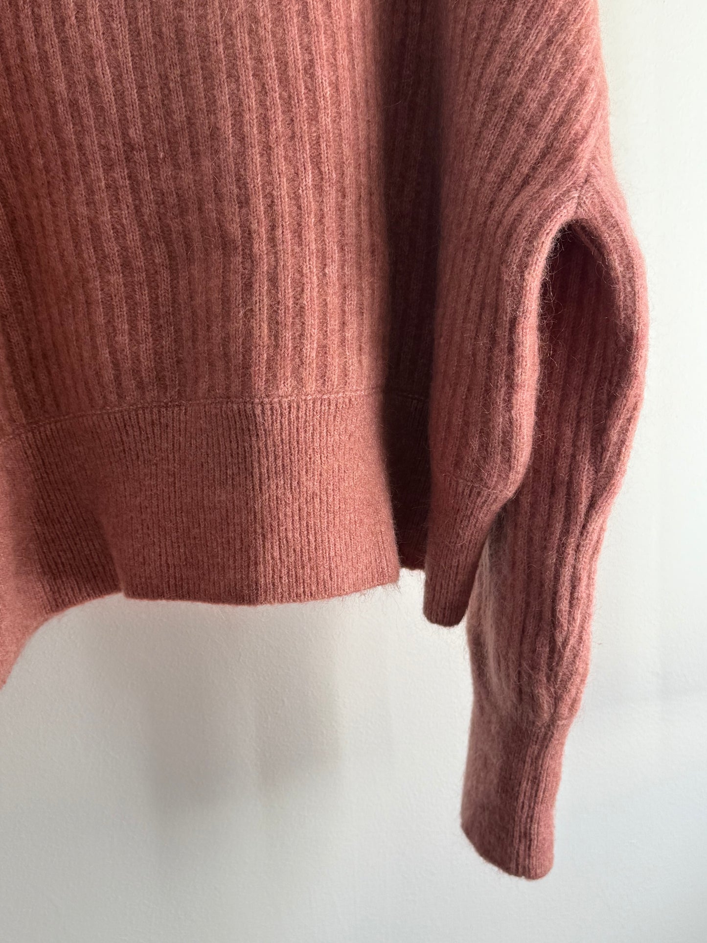 Anine Bing Pink Mohair Blend Cardigan