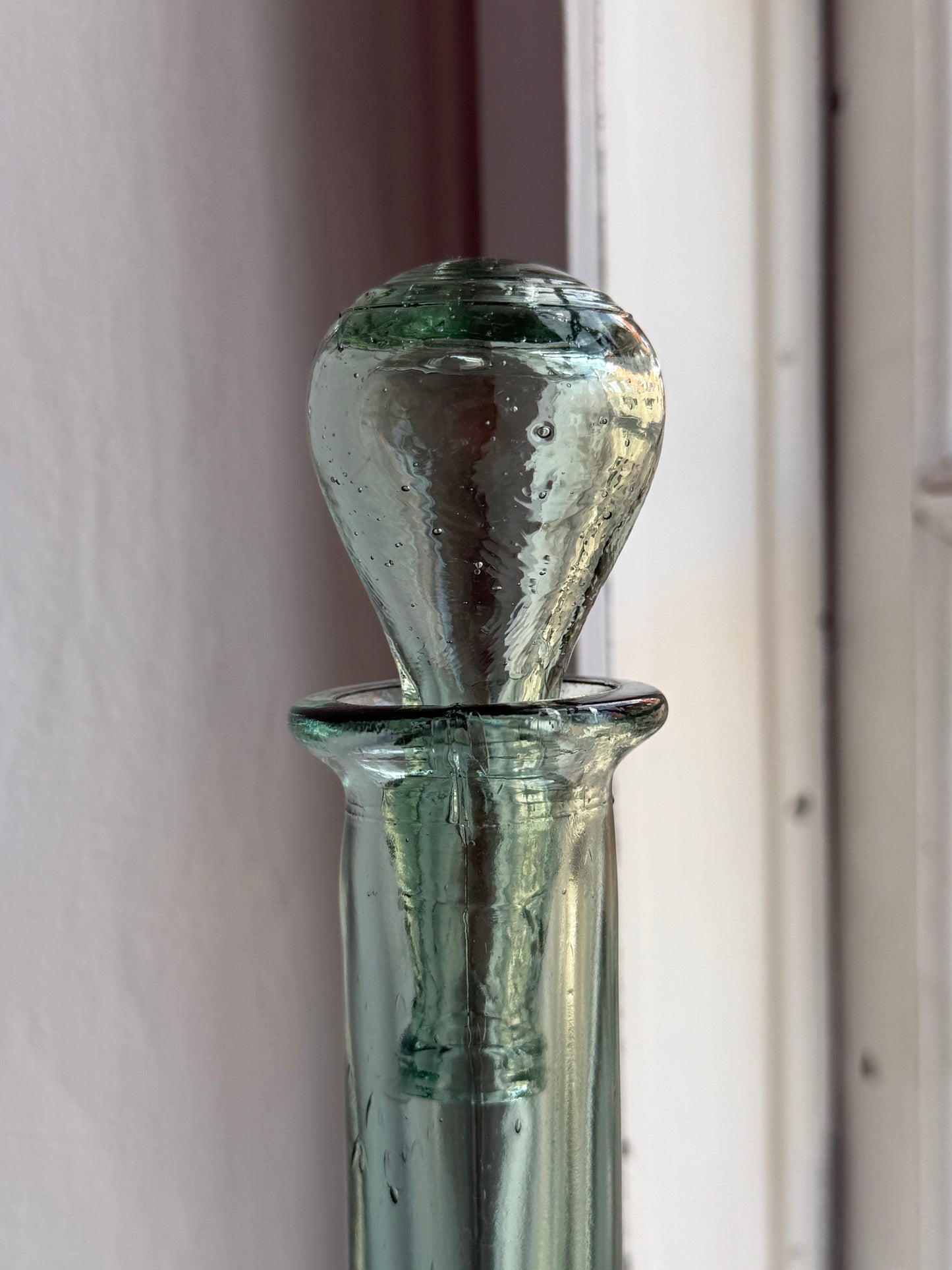 Vintage Glass Decanter with Stopper