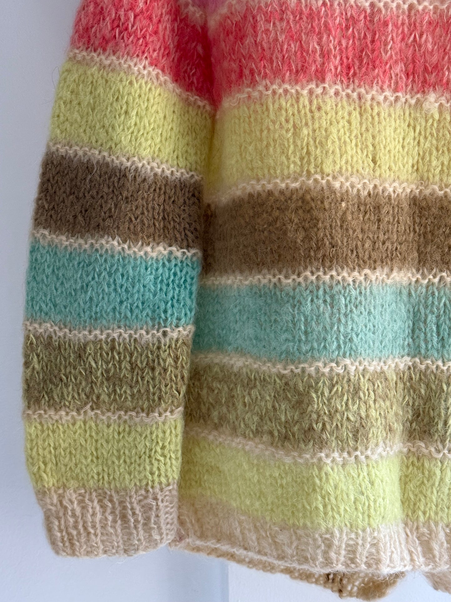 Vintage Multicolored Mohair Blend Cardigan