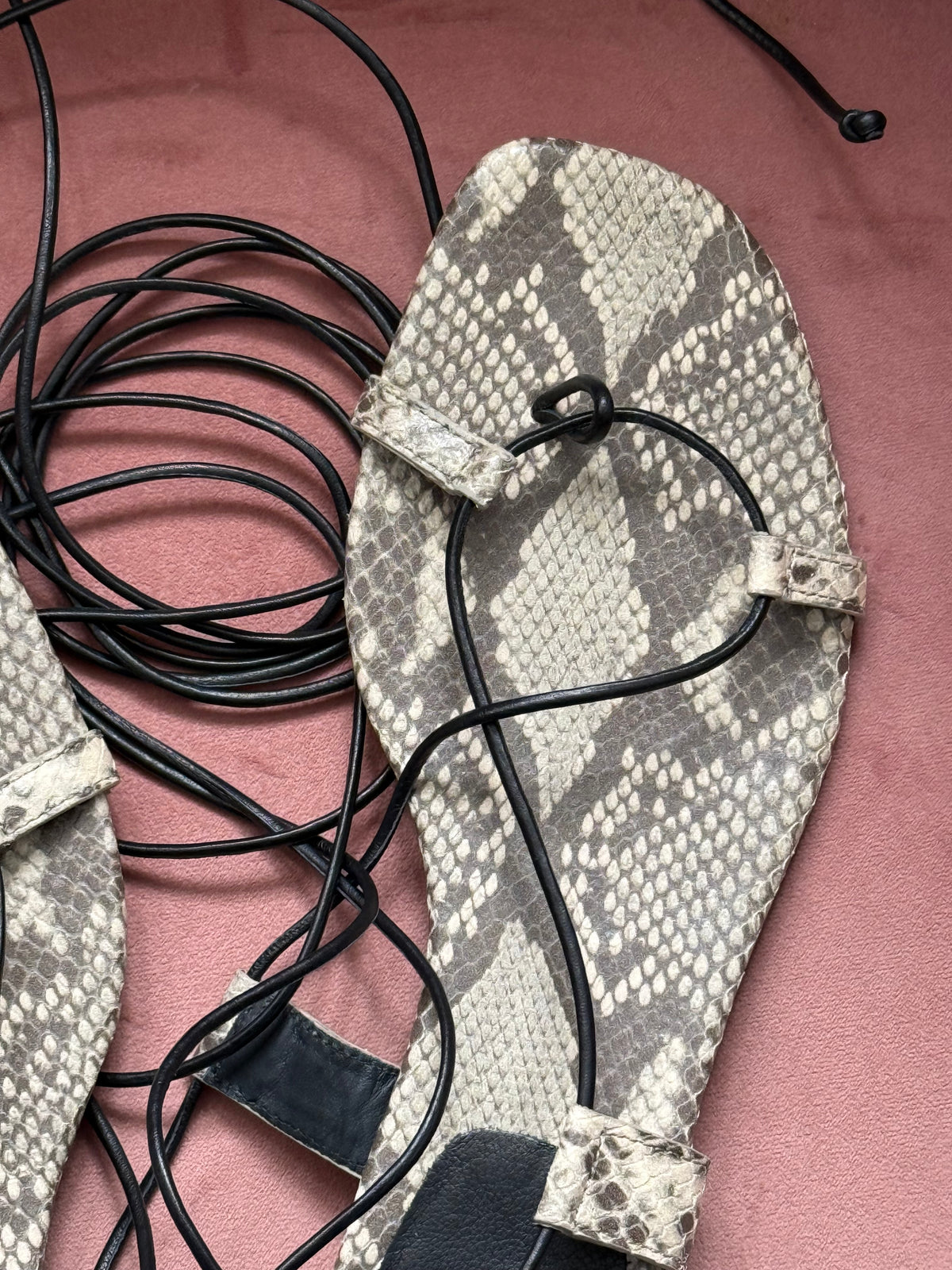 Reformation Snake Sandals