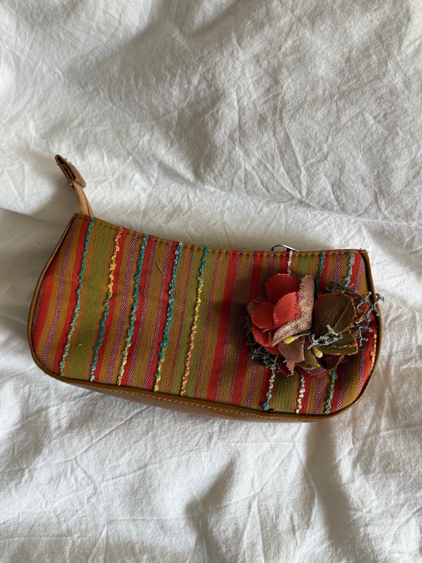Vintage Bag and Matching Wallet with Flower Attachment