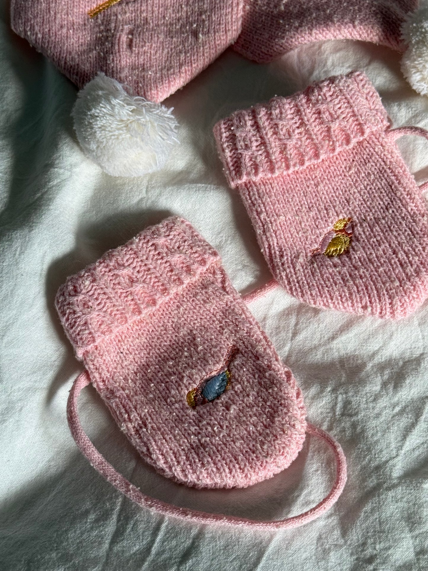 Vintage Complete Set with Knitted Trousers and Jumper + Gloves and Scarf